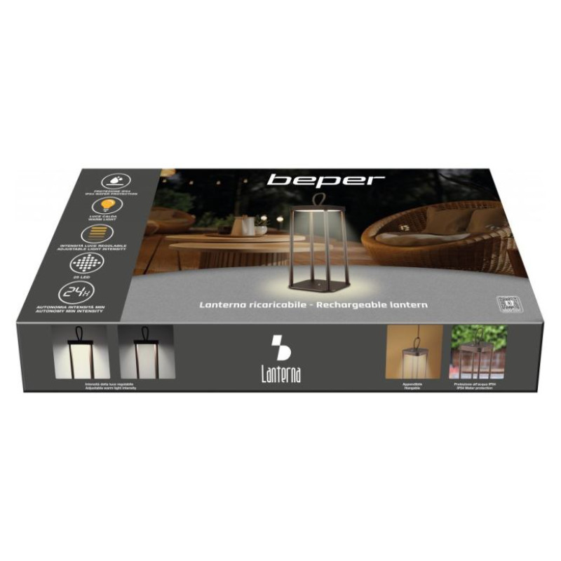Beper P207ILI102 Rechargeable Lantern Corten