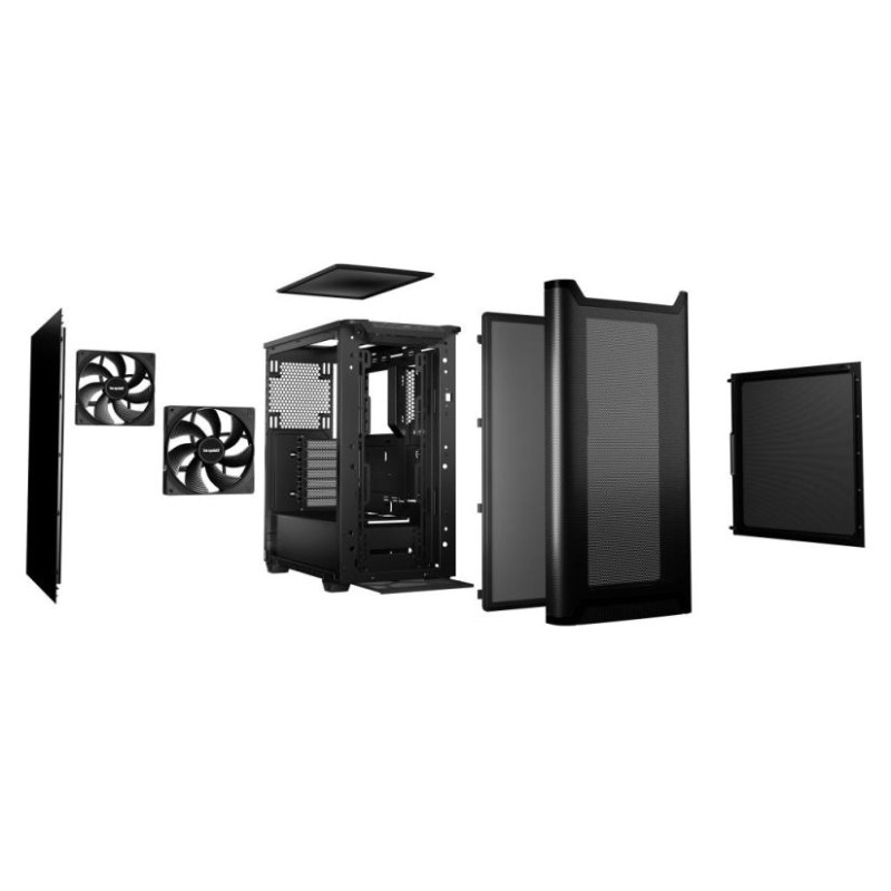 Be Quiet Case|BE QUIET|PURE BASE 501|MidiTower|Not included|ATX|MicroATX|MiniITX|Colour Black|BG074