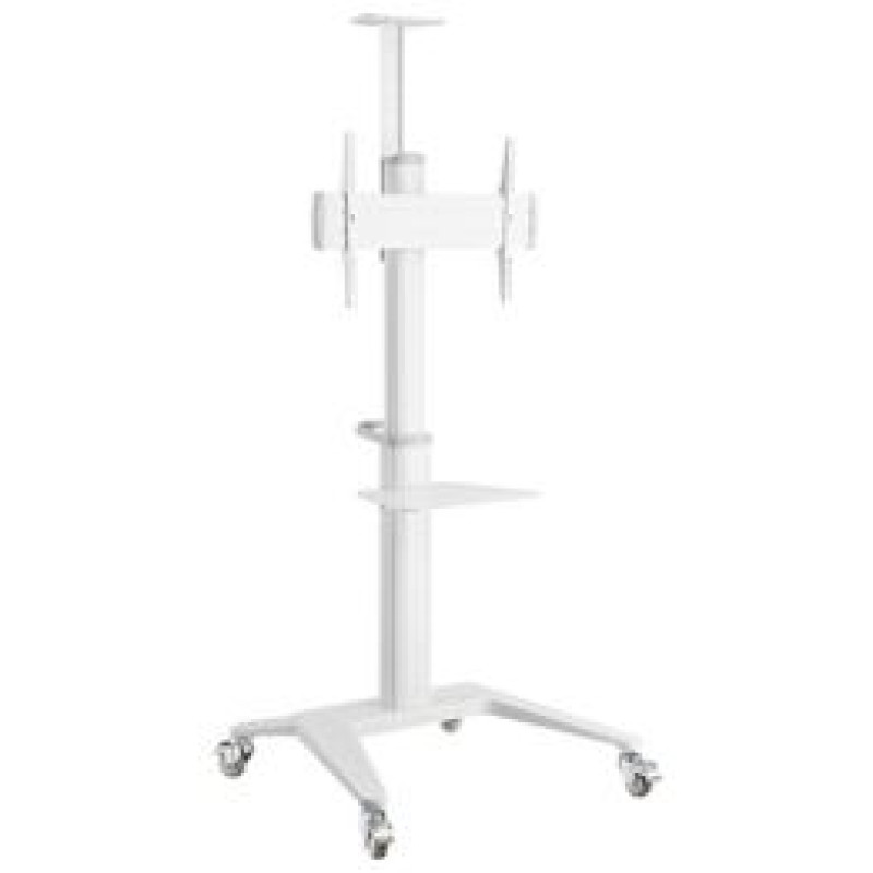 Gembird Monitora stiprinājums Gembird Aluminum TV Floor Stand  with Caster Wheels White
