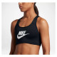 Nike Swoosh Futura Bra W 899370-010 Sports Bra (XS)