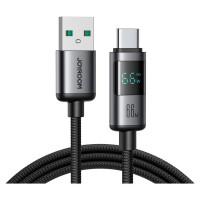 Joyroom S-A16 Pro Prism Series 66W USB-A - USB-C Cable with Display 1.2m - Black