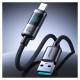 Joyroom S-A16 Pro Prism Series 66W USB-A - USB-C Cable with Display 1.2m - Black