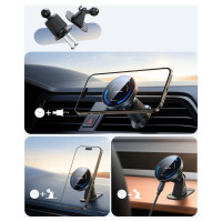 Joyroom JR-ZS502 MagSafe Compatible Car Holder with Wireless Charger for Air Vent/Dashboard - Black