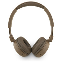 Guess Metal Logo Script Over-Ear Headphones - Brown