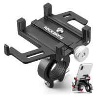 Rockbros 699-BK Aluminum Alloy Bicycle Phone Holder - Black