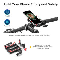 Rockbros 699-BK Aluminum Alloy Bicycle Phone Holder - Black