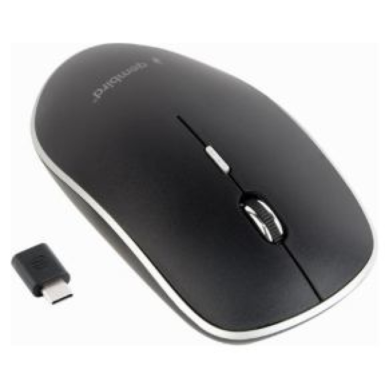 Gembird Silent Wireless Optical Type-C Mouse Black