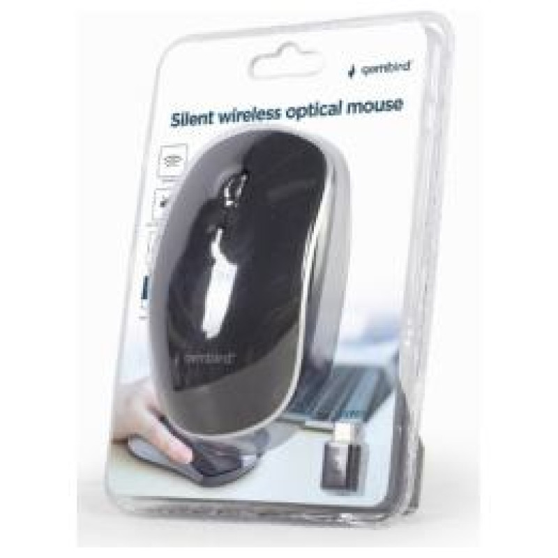 Gembird Silent Wireless Optical Type-C Mouse Black