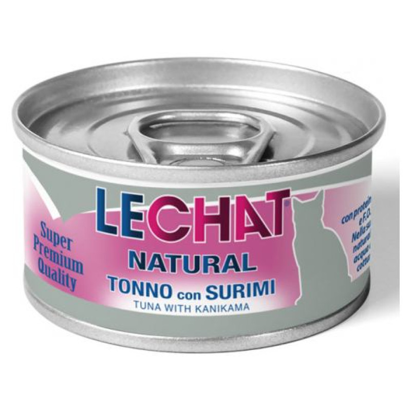 Lechat Natural Tuna with Surimi 80 g - konservi kaķiem