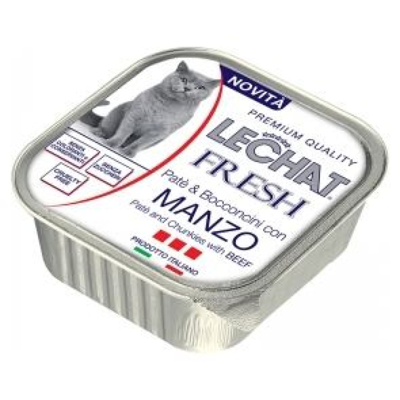 Lechat Fresh beef 100 g - konservi kaķiem