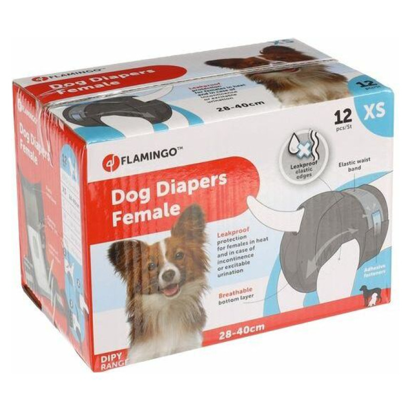 Flamingo autiņi suņiem XS 28-40 cm 12gab.