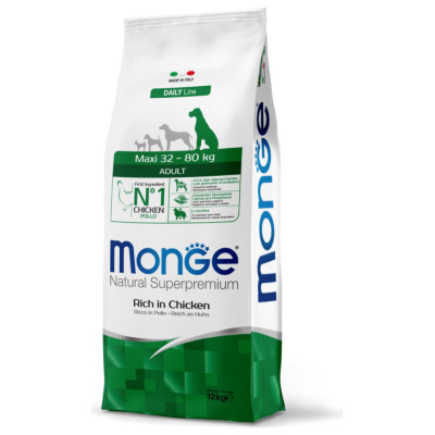 Monge Dog Maxi Adult Rich in Chicken 12 kg