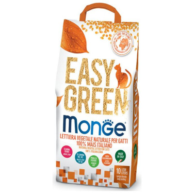 Monge EASY GREEN Corn 10 L - kukurūzu pakai&scaron;i kaķu tualetei