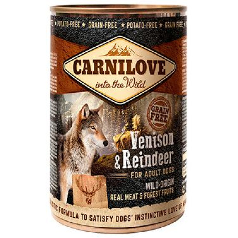 Carnilove Wild Meat Venison & Reindeer 400 g konservi suņiem