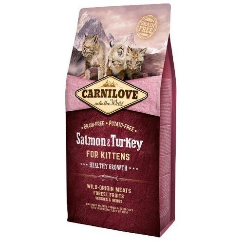 Carnilove Salmon & Turkey for Kittens 6 kg barība kaķiem