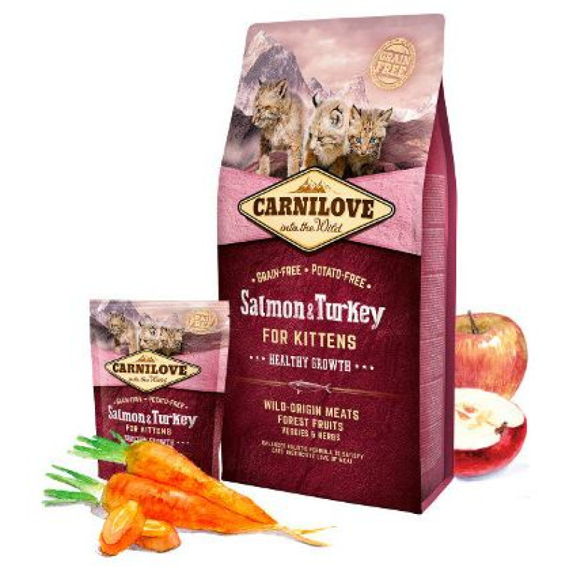 Carnilove Salmon & Turkey for Kittens 6 kg barība kaķiem