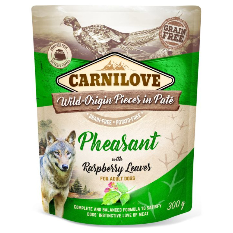 Carnilove Pate Pheasant with Raspberry Leaves 300 g konservi suņiem