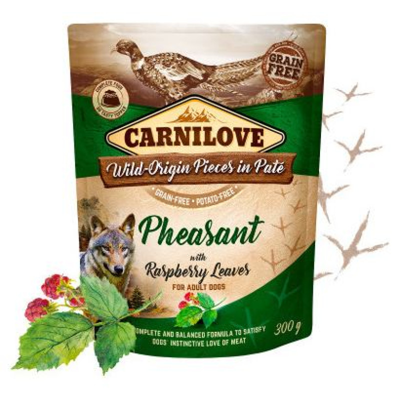 Carnilove Pate Pheasant with Raspberry Leaves 300 g konservi suņiem