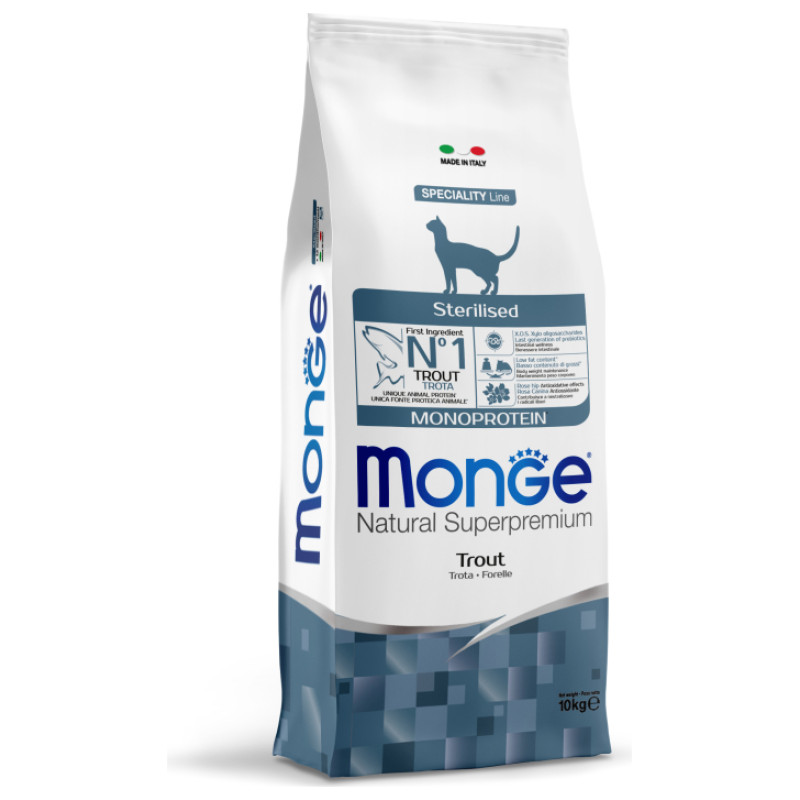 Monge Cat Sterilised Monoprotein Trout 10 kg