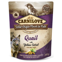 Carnilove Pate Quail with Yellow Carrot 300 g mitrā barība suņiem