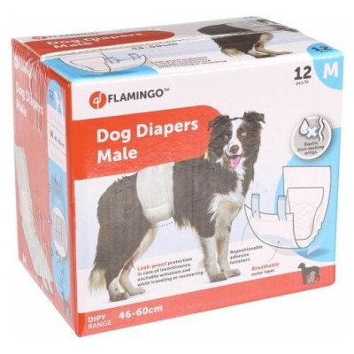 Flamingo autiņbiksītes suņiem For Male M 46-60cm 12gb.