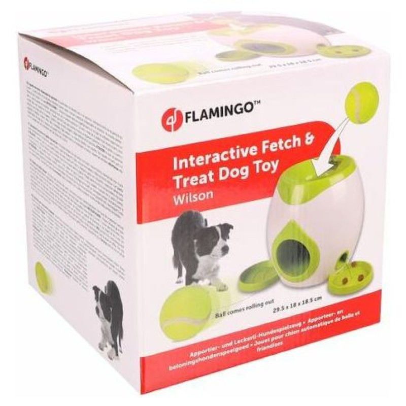 Flamingo WILSON WHITE LIME GREEN rotaļlieta suņiem