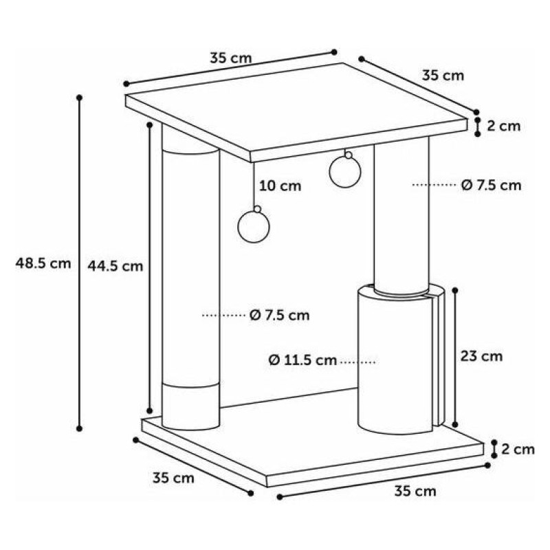 Flamingo nagu asināmais UNA CREAM 35x35x48,5cm
