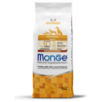Monge Dog All Breeds Adult Monoprotein Turkey with Rice and Potatoes 12 kg