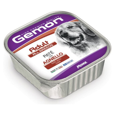 Gemon Dog pate Adult with lamb 150 g - pastēte suņiem