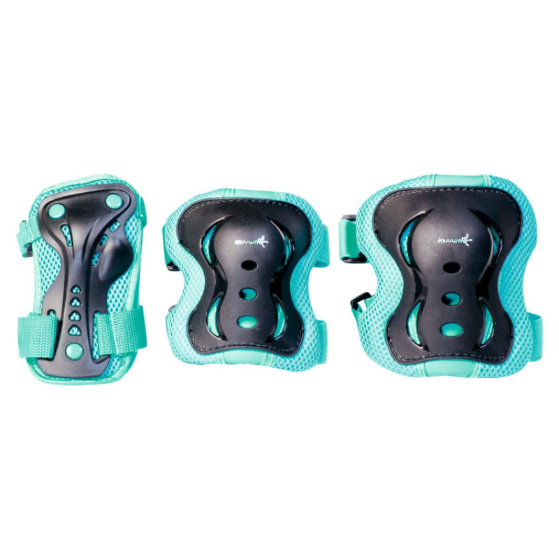 Muuwmi Elkoņu un ceļu aizsargu komplekts, M izmērs, tīrkīzs - AU 557