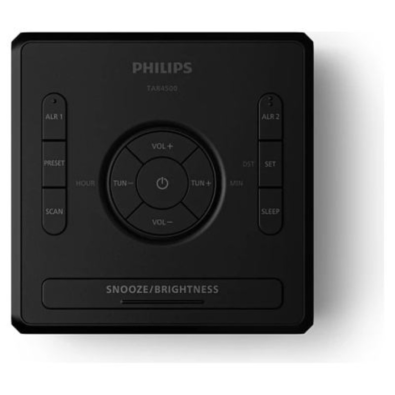 Philips radio pulkstenis ar USB, melns - TAR4500/10
