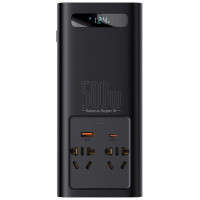 Baseus car power inverter 150W 12V / 500W 220V (EU and CN plug) black (CGNB000101)