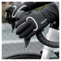 Rockbros full waterproof cycling gloves, size: S/M - black