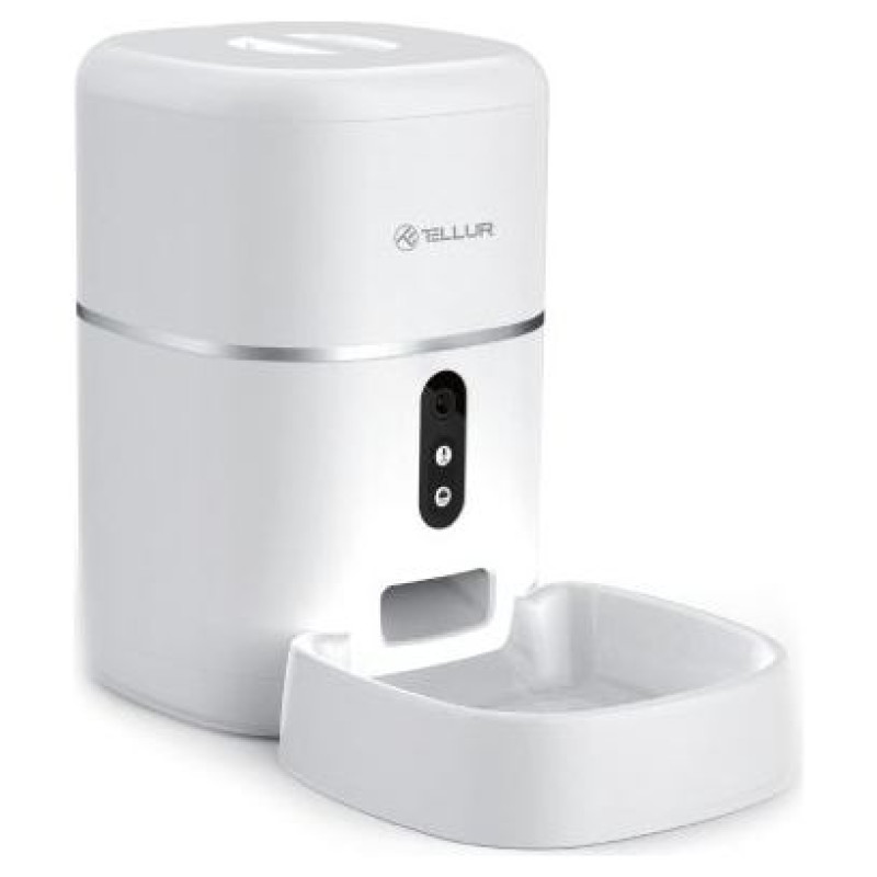Tellur Smart WiFi Pet Feeder, UltraHD Camera, 4L white