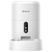 Tellur Smart WiFi Pet Feeder, UltraHD Camera, 4L white