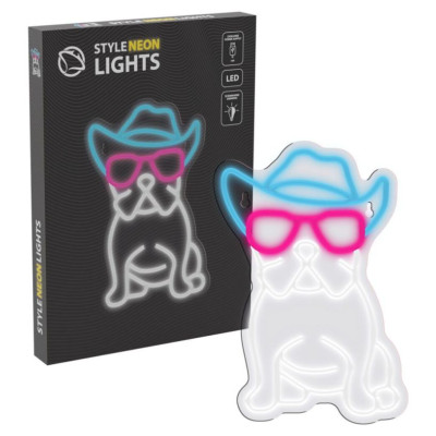 Manta SNL114MT Style Neon Lights BULDOG  WITH GLASSES