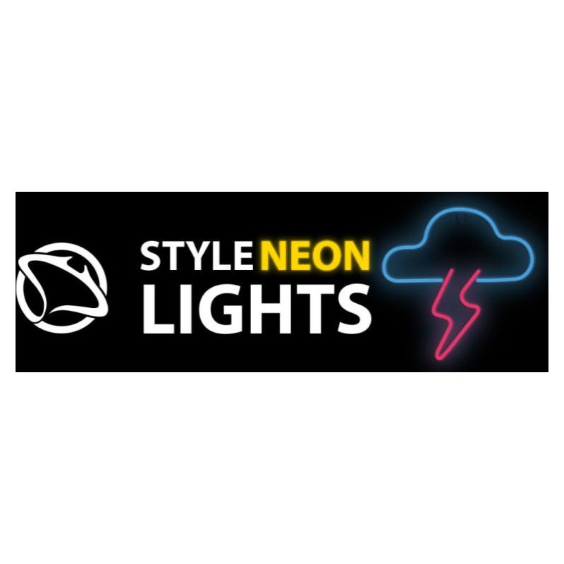 Manta SNL71BL Style Neon Lights CLOUD WITH LIGHTNING Blue-Pink