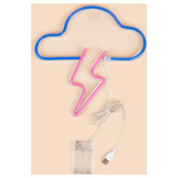 Manta SNL71BL Style Neon Lights CLOUD WITH LIGHTNING Blue-Pink