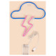 Manta SNL71BL Style Neon Lights CLOUD WITH LIGHTNING Blue-Pink