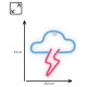 Manta SNL71BL Style Neon Lights CLOUD WITH LIGHTNING Blue-Pink
