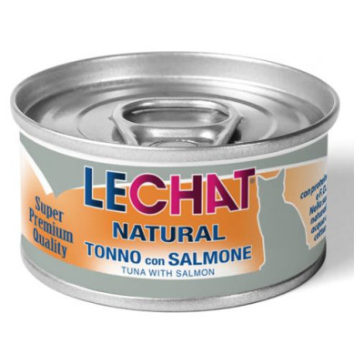 Lechat Natural Tuna with Salmon 80 g - konservi kaķiem