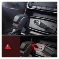 Joyroom JR-CCL07 3-in-1 Car Charger with Built-in Retractable Cable - Dark Gray