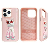 Nimmy Glasses Cool Cat Case for iPhone 15 Pro Max - Pink