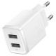 Baseus Compact charger 2x USB 10.5W white (CCXJ010202)