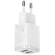 Baseus Compact charger 2x USB 10.5W white (CCXJ010202)