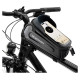 Wozinsky bicycle bag for the frame, armored, with a phone pocket, 1.7 l - black