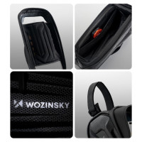 Wozinsky bicycle bag for the frame, armored, with a phone pocket, 1.7 l - black