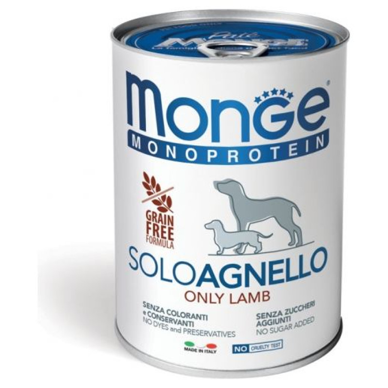 Monge Dog Monoprotein Pate Only Lamb 400 g