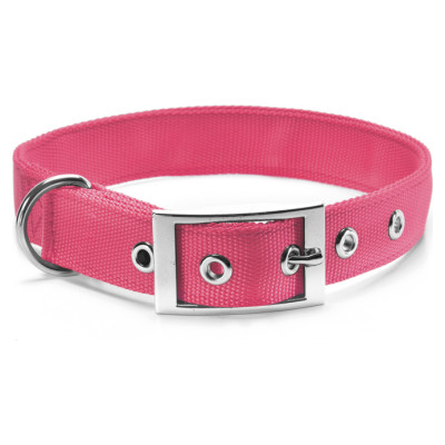 Record Dubultā neilona kakla siksna 70x2,5cm roza