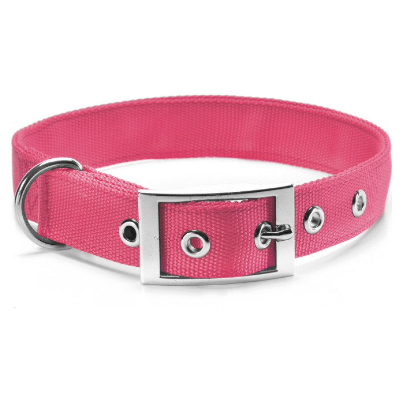 Record Dubultā neilona kakla siksna 70x2,5cm roza